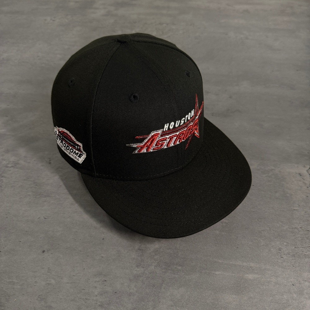 Hat Club Houston Astros New Era Cap 7 Black Red Silver Metallic Astrodome